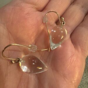 Like Ted  Muehling 14k Clear Rock Crystal
Earrings